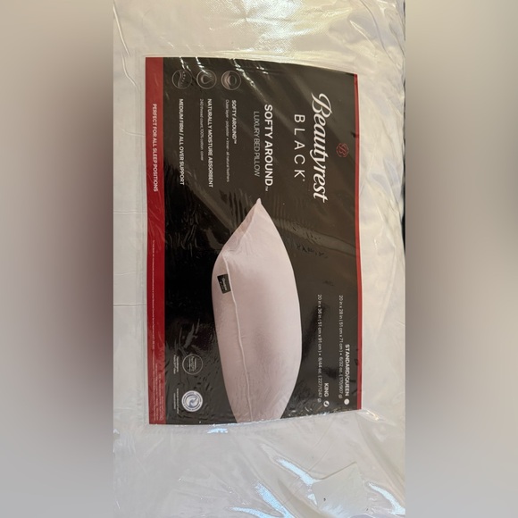 🎉LAST CHANCE🎉BEAUTYREST BLACK Luxurious Down And Feather Blend Pillow - Picture 8 of 8